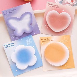 8 Pack Cute Sticky Notes Gradient Color Self-Stick Memo Pads Small Kawaii Sticky Memo Note Pad for Women Girls Office Supplies School Supplies (8 Pack Cute)