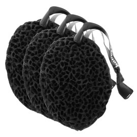 Gatuida 3Pcs Drop Shaped Massage Bathing Sponge Scrubbers for Exfoliating and Showering Non Latex Soft Honeycomb Sponge Suitable for Skin Black