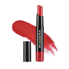 PHOERA Ultra Matte Non-Transfer Lipstick, 24hr Long-Lasting, Waterproof, Smudge Resistant, High-Intensity Colour, Creamy Matte, Hypoallergenic (304 NATALIE)