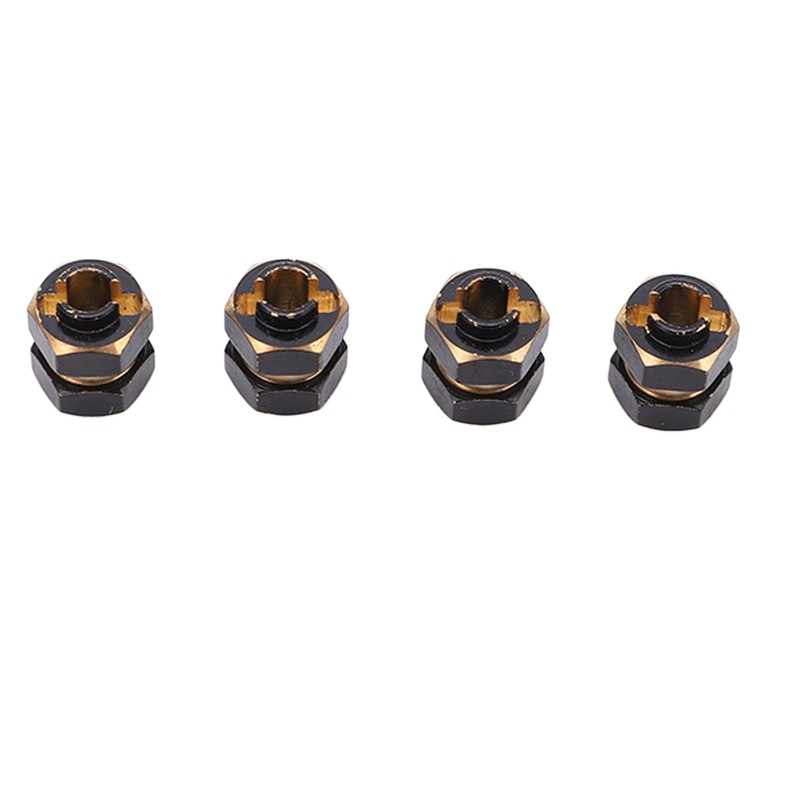4PCS 4mm Widen Brass Wheel Hex Extended Adapter for Axial