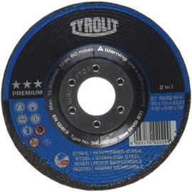 TYROLIT 34046131 Offset Whetstone, Premium Type, 4.9 inches (125 mm), #30