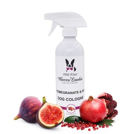 Warren London - Wet Kiss Dog Cologne, Long Lasting Dog Spray, Dog Deodorant to Remove Odor from Stinky Dogs, Pomegranate & Fig, 16 Ounce Bottle
