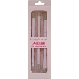 Beauty Creations - Eye Brush Set - Set de 3 Brochas para Ojos de Doble Punta, Cerdas Suaves, Difuminado Preciso, Aplicación de Sombras y Detalles