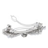 Campanula 327 Silver Lace Ribbon Barrette, Large, 1 Piece, Storage
