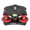 Andoer Tripod Leveling Base Leveler Tri-wheel Leveler with Bubble Level