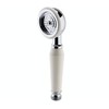 Taps2Traps® Victorian Style Traditional Shower Handset White & Chrome Bathroom