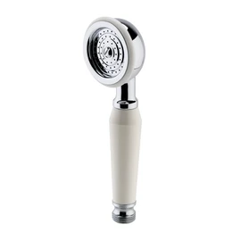 Taps2Traps® Victorian Style Traditional Shower Handset White & Chrome Bathroom Hand Held Or Fits Cradle
