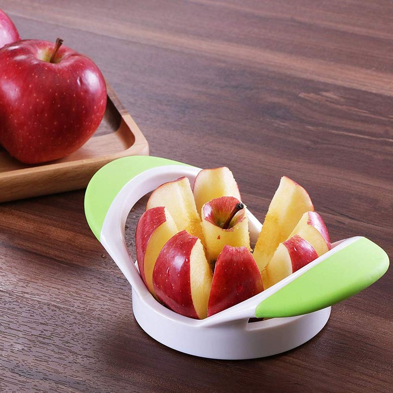 Beylos Easy Grip Apple Corer Slicer-Divider-Cutter-Wedger, Ergonomic Rubber Grip Handle,