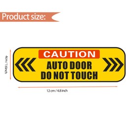 HMDZMR Automatic Door Stickers 8pc Vehicle Sliding Van Door Window Sticker 4.8 x 1.6 inch Self Adhesive Caution Stickers Do Not Touch Sign for Car Vehicle Taxi Windows