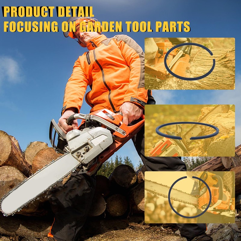 Haishine 46mm Piston Ring Fit for Husqvarna 51 55 Rancher