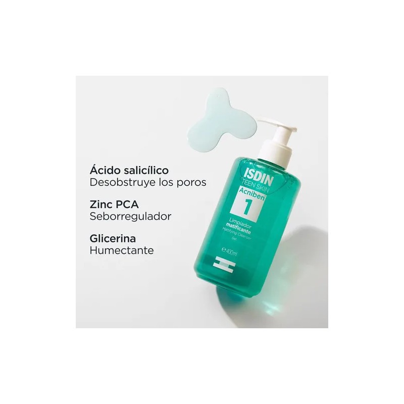 Gel Limpiador Matificante | Piel Grasa | Isdin Acniben 400ml