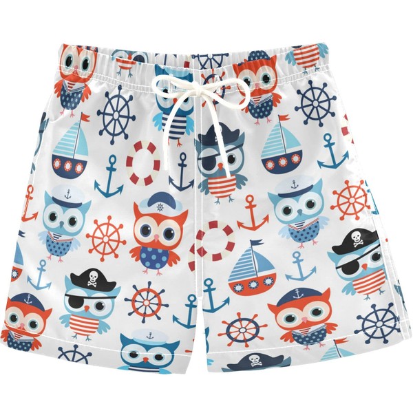 visesunny Boys Swim Trunks Quick Dry Kids Board Shorts Nautical