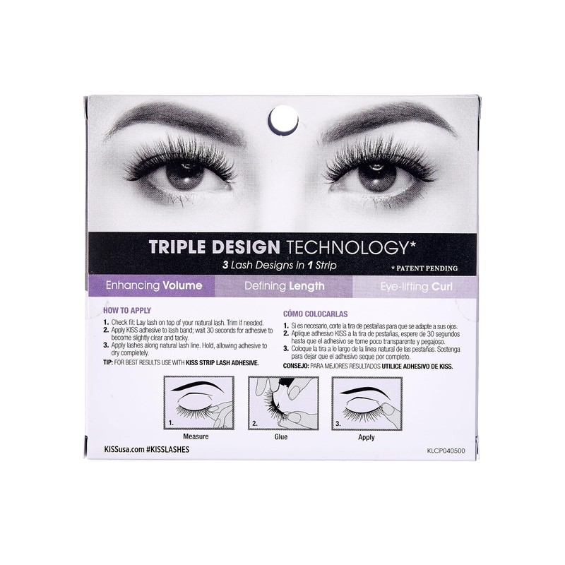 KISS Lash Couture Triple Push Up Collection, 3D Volume False