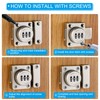 PATIKIL Combination Cabinet Latch, 2 Pack Zinc Alloy Keyless Drawer