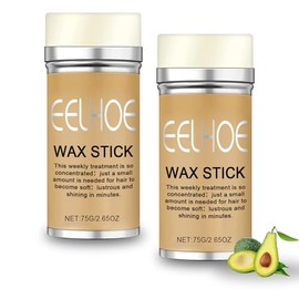 2PCS Barra Cera Peinar Natural Fijar CabelloSin Residuos,No Grasosa, Cera de peinado suave y lisa para cabello encrespado y con frizz.                