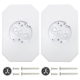 Saihisday 2PCS Outdoor Light Mounting Block with Built-in Electrical Box, Vinyl Siding Lamp Mounting Block Fit for 1/2 Inch Outdoor Mounting Plate and 4 Inch Siding, White