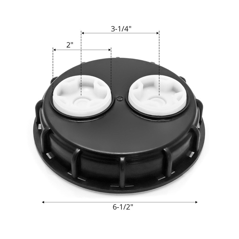 QWORK IBC Tote Lid Cover, 6.5" IBC Tank Water Liquid