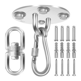RealBrite Punch Bag Holder, Stainless Steel Ceiling Hook for Punch Bags up to 450 kg Load Capacity, Bomb-proof Punch Bag, Wall Mount, Ideal Ceiling Mount for Punching Bag Suspension