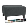 MAXIJIN Velvet Ottoman Cover Rectangular Stretch Square Ottoman Covers Slipcover
