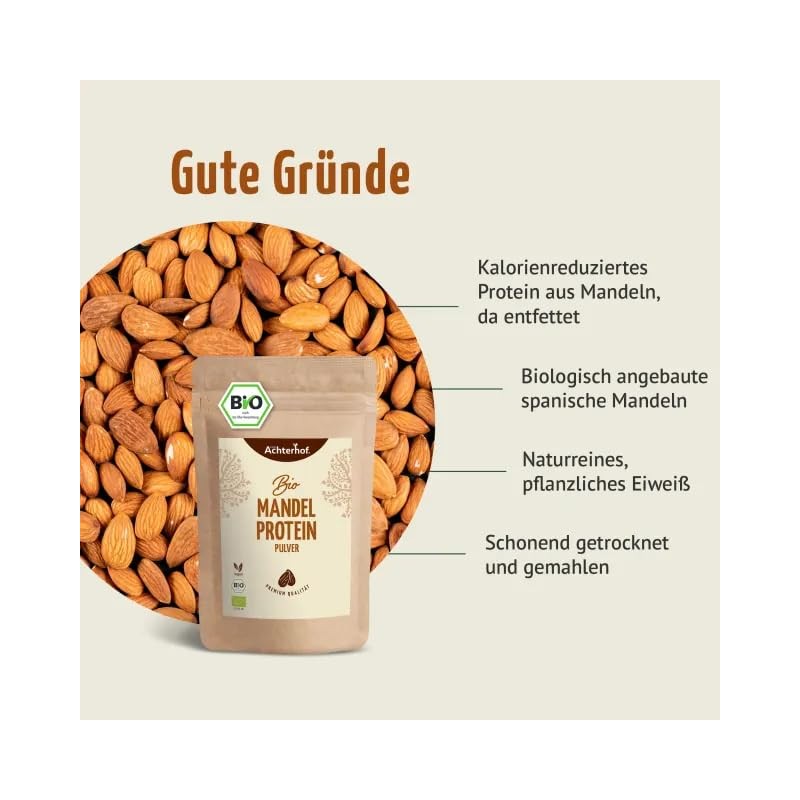 Organic Almond Protein Powder 250 g | Protein and Fibre