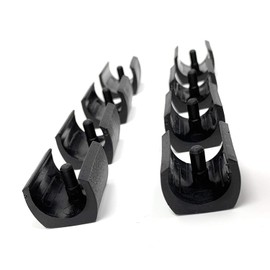 Design61 Clamping Shell Glides, Set of 8, Chair Glides, Floor Glides, Diameter 14 mm, Silencer Furniture Glides