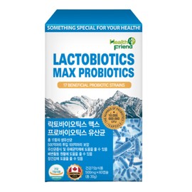 Health Friend Lactobiotics Max Probiotics Lactobacillus 500mg x 60 capsules x 2 / 헬스프랜드 락토바이오틱스 맥스 프로바이오틱스 유산균 500mg x 60캡슐 x 2개