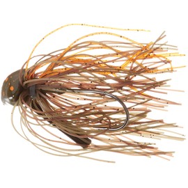 Missile Baits Ike's Head Banger Jig 1/2 Ounce Jig with 5/0 Vmc Hook and Green Pumpkin Orange Skirt, One Size