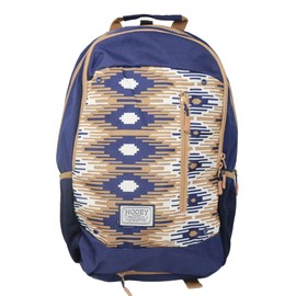 HOOEY "Rockstar 20 Liter School Hiking Backpack Rain Cover Hat Strap Laptop Sleeve Hydro Pockets (Navy/Tan)