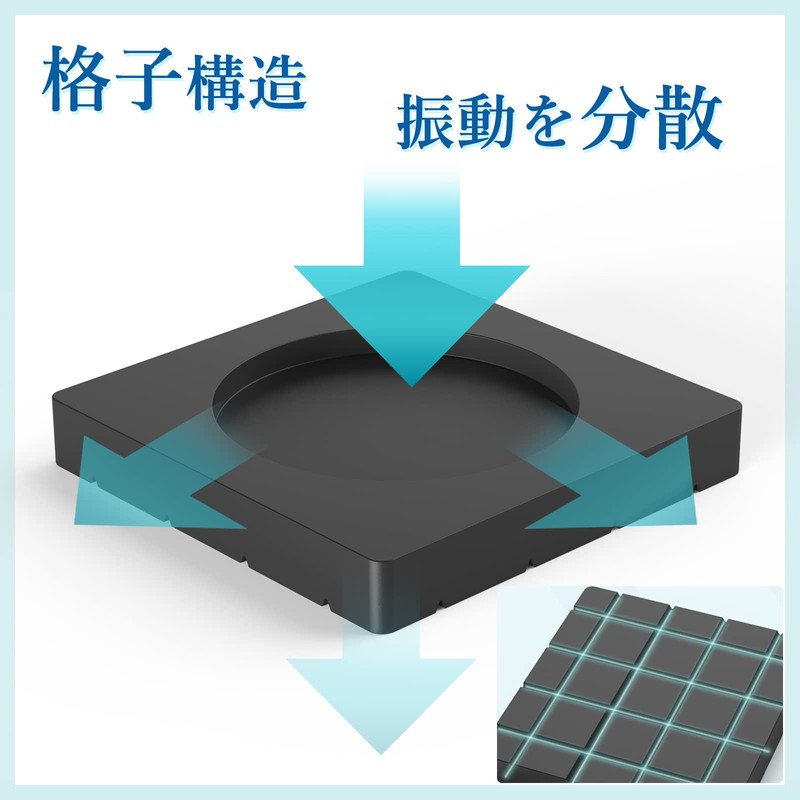 DEWEL Washing Machine, Anti-Vibration Rubber, Vibration Absorption, Shake Prevention, Set
