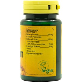 Veganicity Bilberry with Eyebright Plant Supplement, 30-Piece