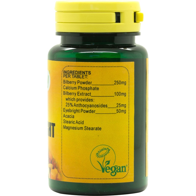 Veganicity Bilberry with Eyebright Plant Supplement, 30-Piece