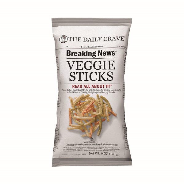 The Daily Crave Veggie Sticks, 6 Ounce (Pack of 6)