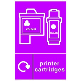 Viking Signs ij1432-a4p-3 m Recycling Printer Cartridges Sign, 3 mm Plastic Rigid, 300 mm H x 200 mm W