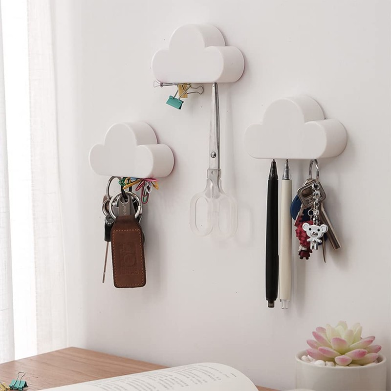 Hsthe Sea Pack of 2 Cloud Key Holder for Wall