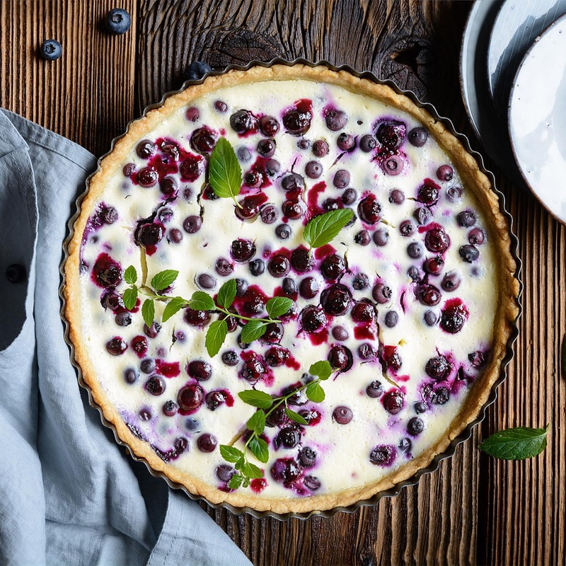 SEGNAYEN Tart Tin, 24cm Quiche Pan with Loose Base, Non-Stick