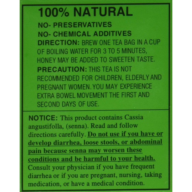 Evergreen Leaves Brand California Dieters' Tea 20 TB