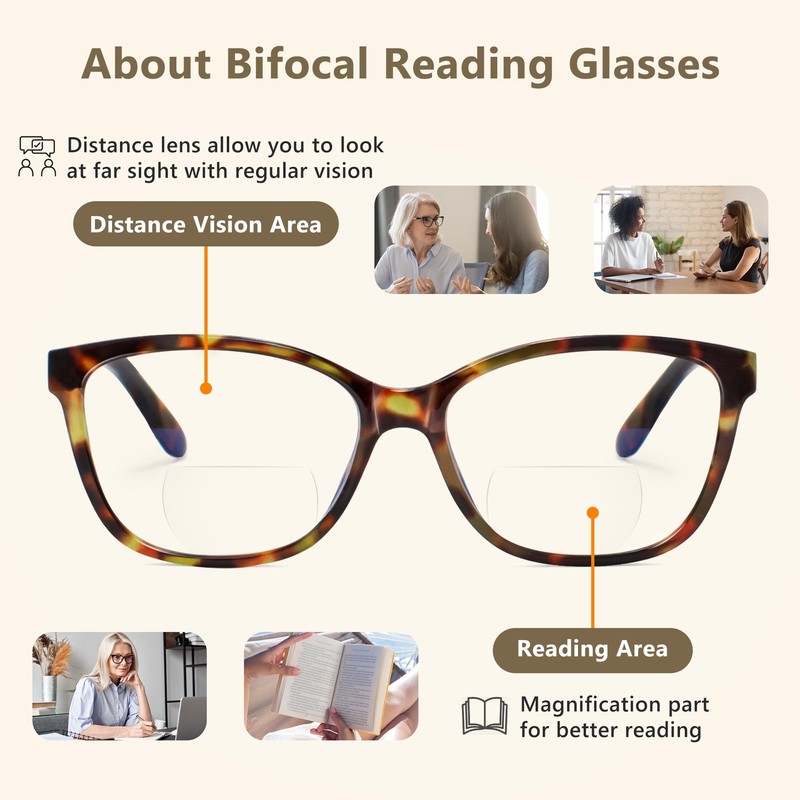 EASY LEAD - Gafas de sol bifocales de lectura para