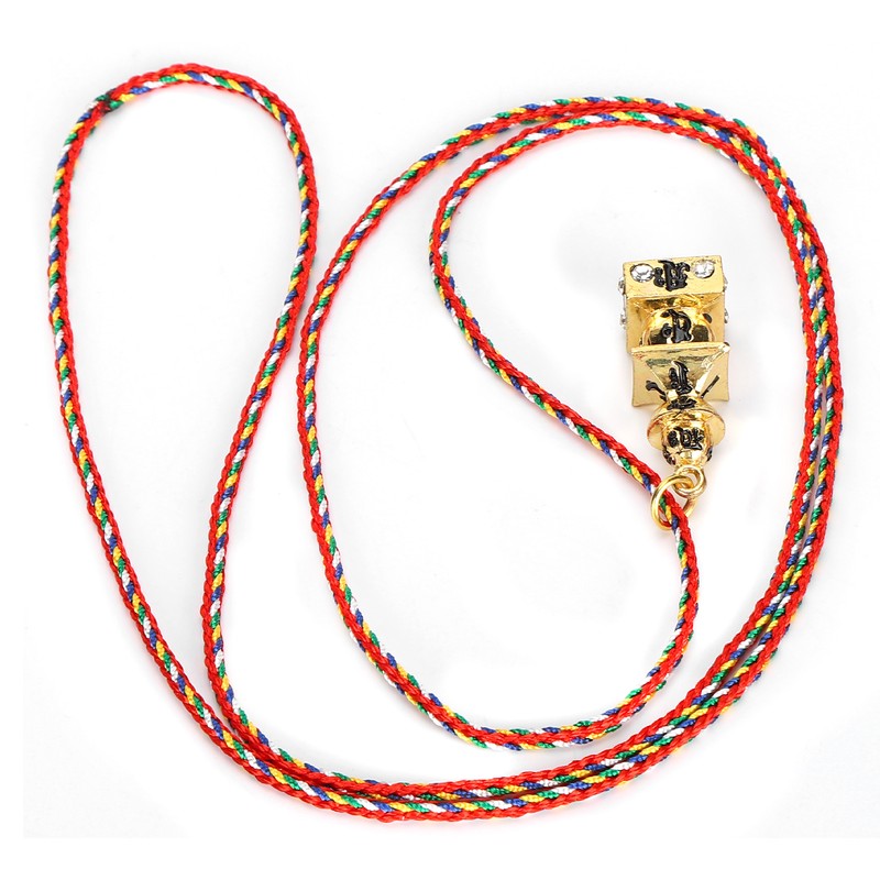 2Pcs Buddhist Pendant Vairocana Stupa Shaped Buddhism Necklace Clothing Bag