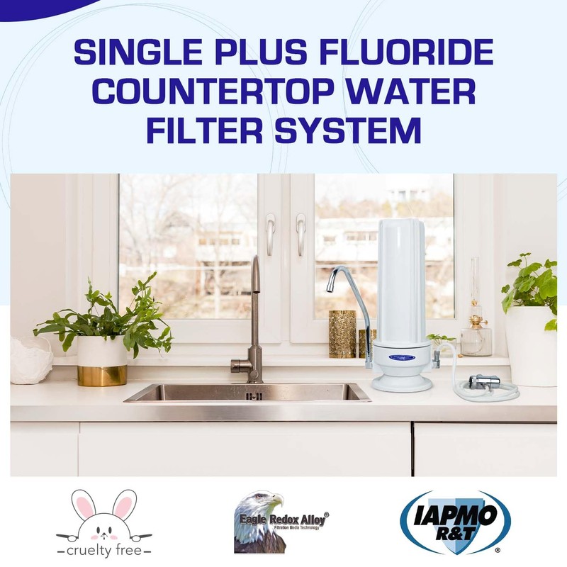 Crystal Quest Single Plus Fluoride Countertop Water Filter System