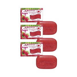 Jabón Barra Murano Natural Frambuesa Y Chía 3 Pack De 150g C/u