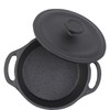 GoodCook Pre-Seasoned Cast Iron Mini Dutch Oven, Black
