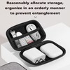 SYGELER Portable Electronics Organizer - Water-Resistant Tech Storage Bag for
