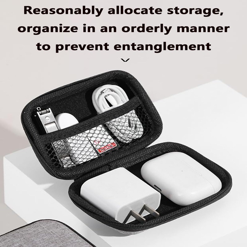 SYGELER Portable Electronics Organizer - Water-Resistant Tech Storage Bag for
