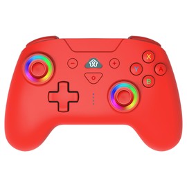 Subsonic – Wireless controller for Switch and Switch Oled – Gamepad bluetooth controller with LED, vibrations ant 6 axis gyro - Red