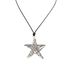 Niaspi Boho Starfish Metal Necklace for Women Unisex Vintage Bohemian Swirl Spiral Ocean Star Necklaces Hypoallergenic Fashion Unique Summer Beach Bikini Accessories Jewelry Gifts