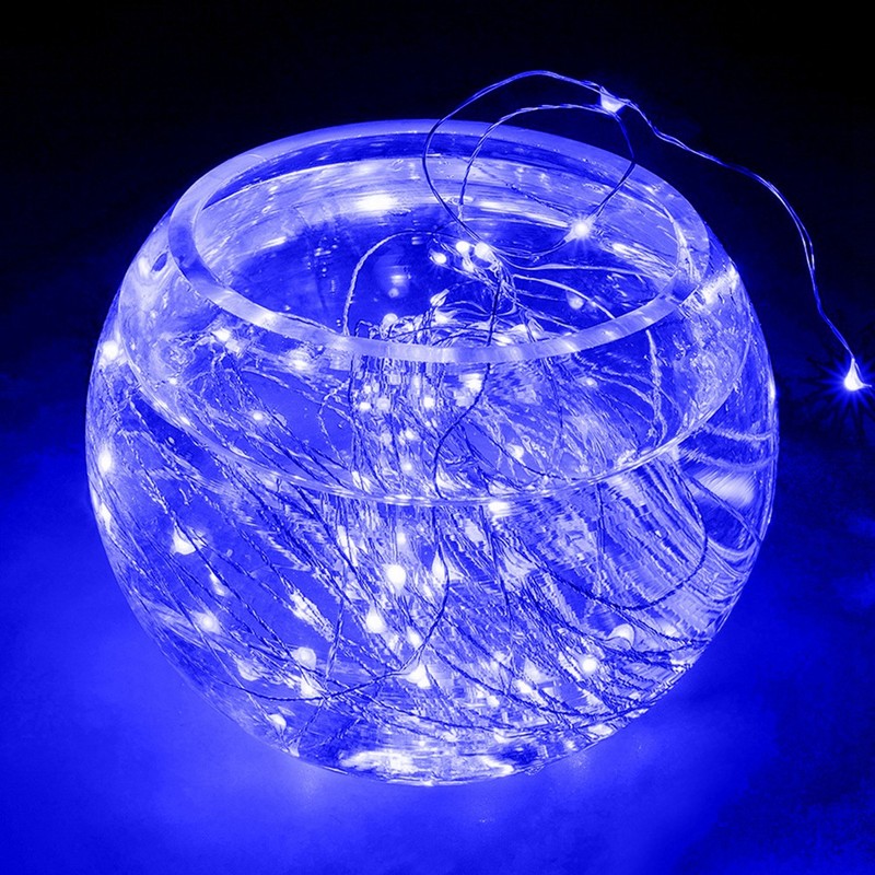 10M 100 Lights Sound Activated Copper Wire LED String Lights