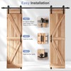 EaseLife 8 FT Double Sliding Barn Door Track and Handle