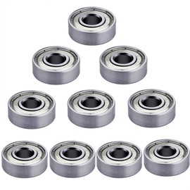 S SIENOC 10 x 624zz Ball Bearings Miniature Deep Groove Ball Bearing 4 x 13 x 5 mm Bearing Steel Speed (624zz, 10)
