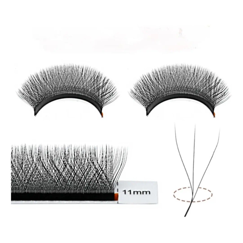 Blister Nagaraku 3d W Shape Curva L Extensión De Pestañas