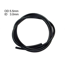 BLACK FUEL PETROL PIPE 3.0MM ID 5.0MM OD 1M STRIMMER CHAINSAW LAWNMOWER HEDGE TRIMMER
